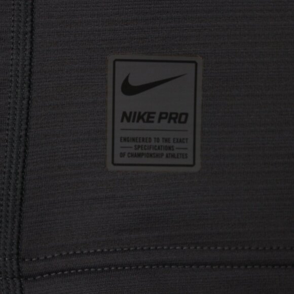 Nike Pro Sweatshirt Mens Small Gray Hyperwarm 1/4 Zip Mock Neck L/S Pullover - Picture 5 of 16